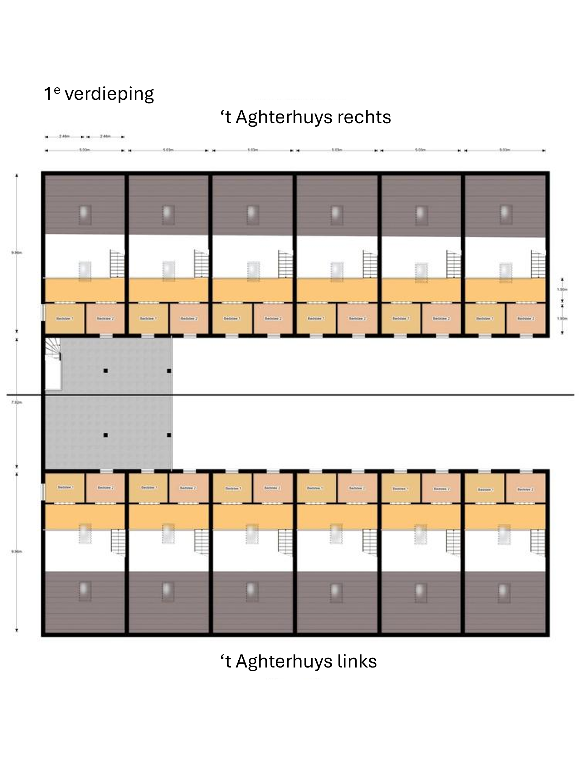 Aghterhuys 1e verdieping plattegrond plat